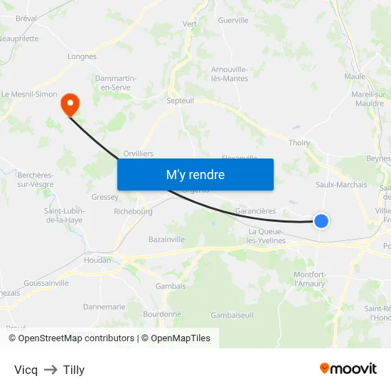 Vicq to Tilly map