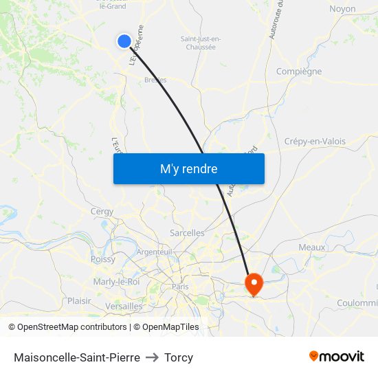 Maisoncelle-Saint-Pierre to Torcy map