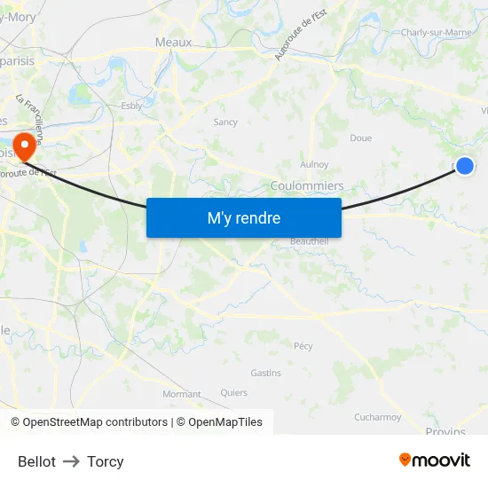 Bellot to Torcy map