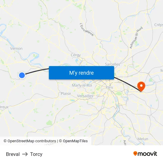 Breval to Torcy map
