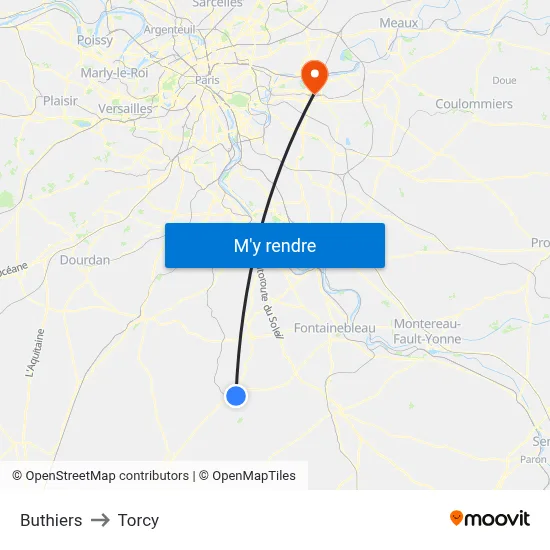 Buthiers to Torcy map