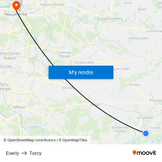 Everly to Torcy map