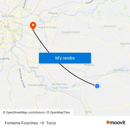Fontaine-Fourches to Torcy map
