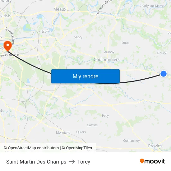 Saint-Martin-Des-Champs to Torcy map