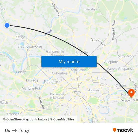 Us to Torcy map