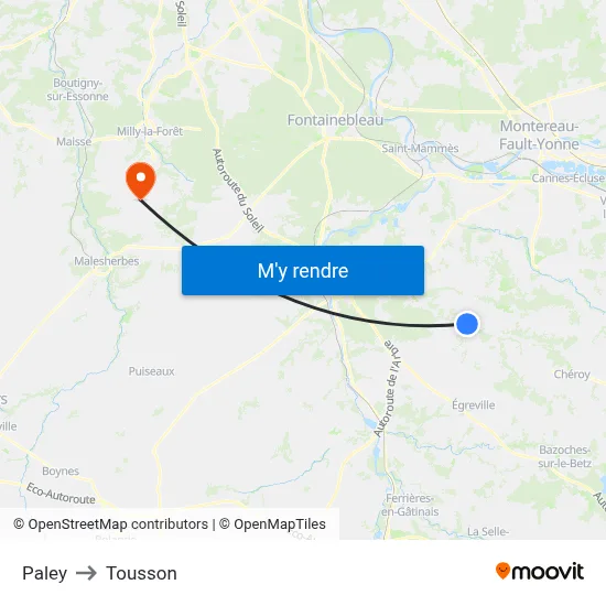 Paley to Tousson map