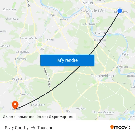 Sivry-Courtry to Tousson map