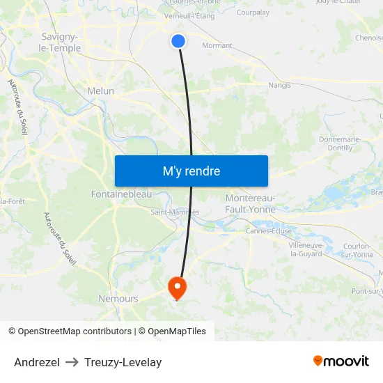 Andrezel to Treuzy-Levelay map