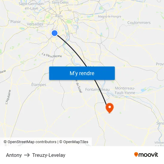 Antony to Treuzy-Levelay map
