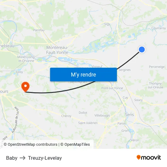 Baby to Treuzy-Levelay map