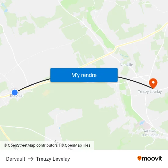 Darvault to Treuzy-Levelay map