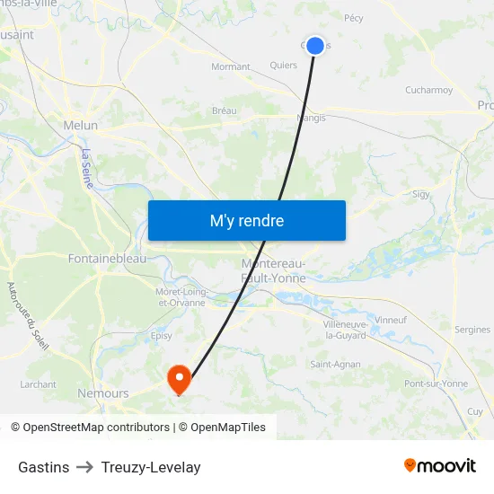 Gastins to Treuzy-Levelay map