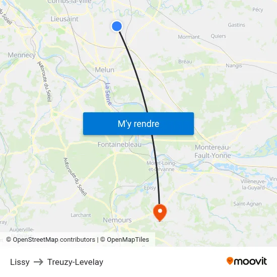 Lissy to Treuzy-Levelay map