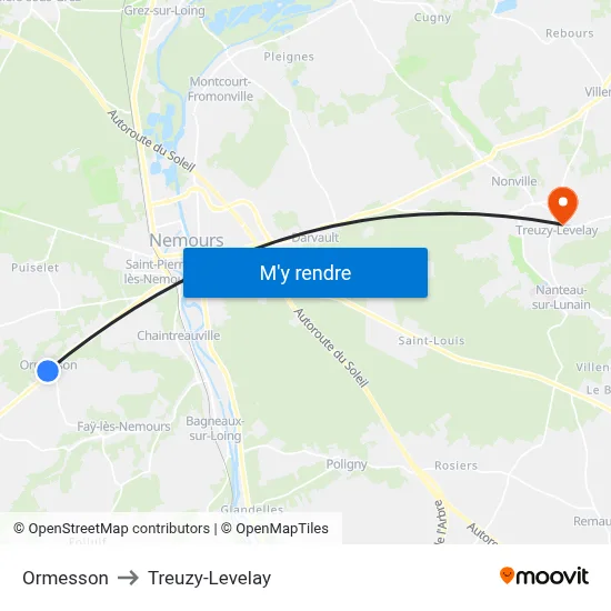 Ormesson to Treuzy-Levelay map