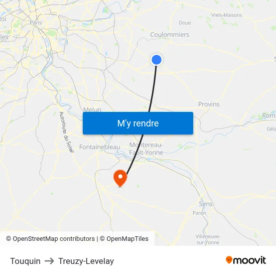 Touquin to Treuzy-Levelay map