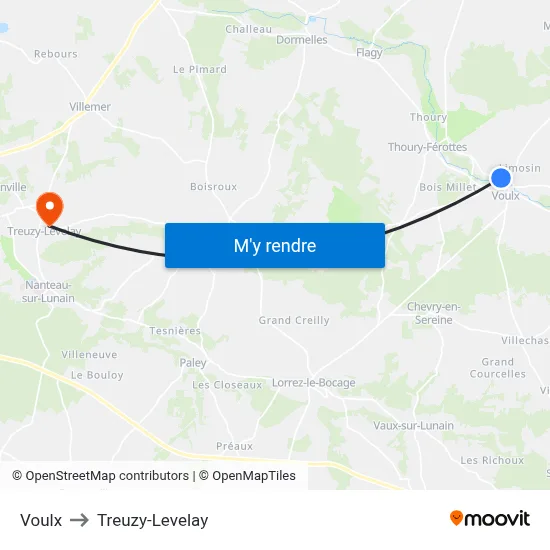 Voulx to Treuzy-Levelay map