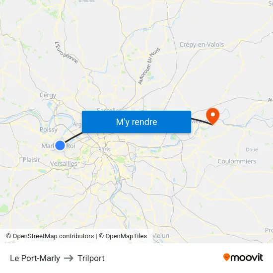 Le Port-Marly to Trilport map