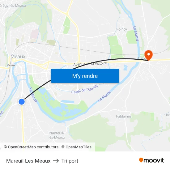 Mareuil-Les-Meaux to Trilport map