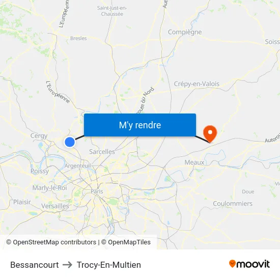Bessancourt to Trocy-En-Multien map