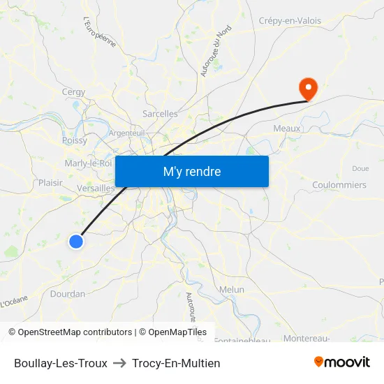 Boullay-Les-Troux to Trocy-En-Multien map