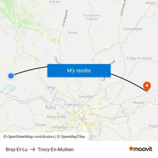 Bray-Et-Lu to Trocy-En-Multien map