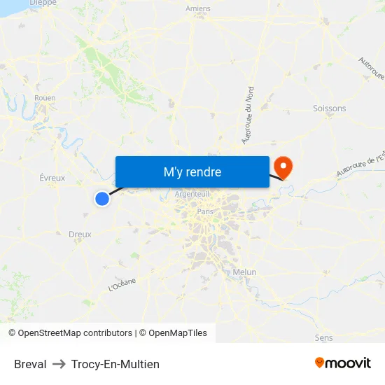 Breval to Trocy-En-Multien map