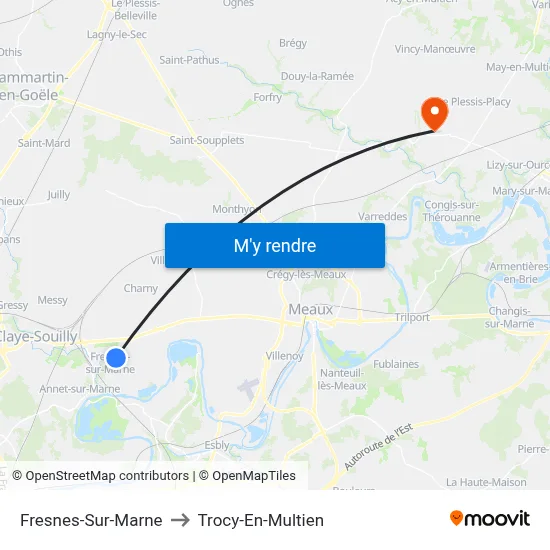 Fresnes-Sur-Marne to Trocy-En-Multien map