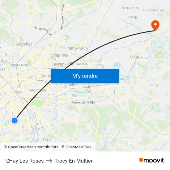L'Hay-Les-Roses to Trocy-En-Multien map