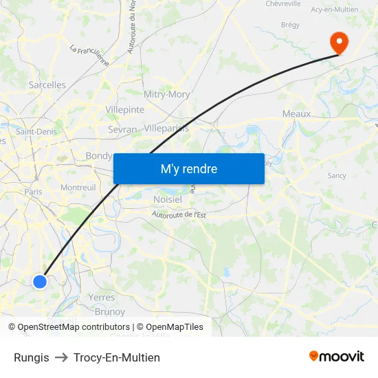 Rungis to Trocy-En-Multien map