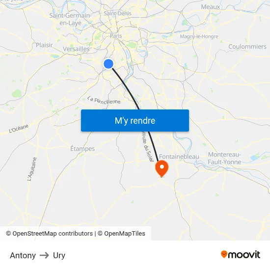 Antony to Ury map