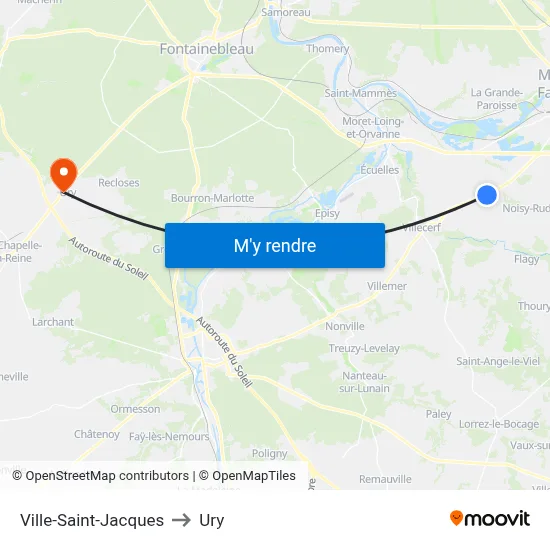 Ville-Saint-Jacques to Ury map