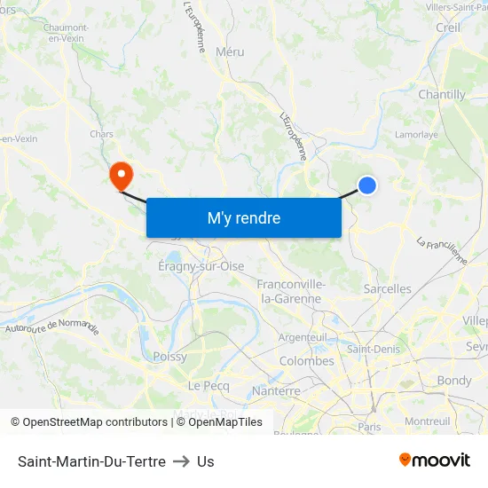 Saint-Martin-Du-Tertre to Us map