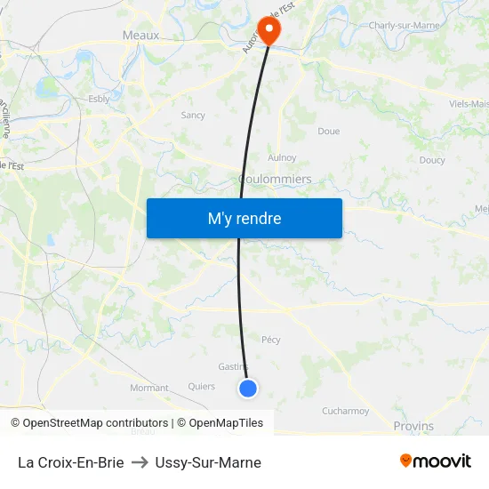 La Croix-En-Brie to Ussy-Sur-Marne map