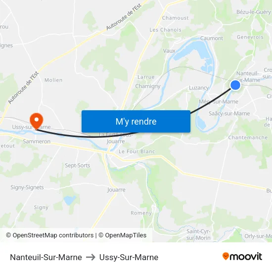 Nanteuil-Sur-Marne to Ussy-Sur-Marne map