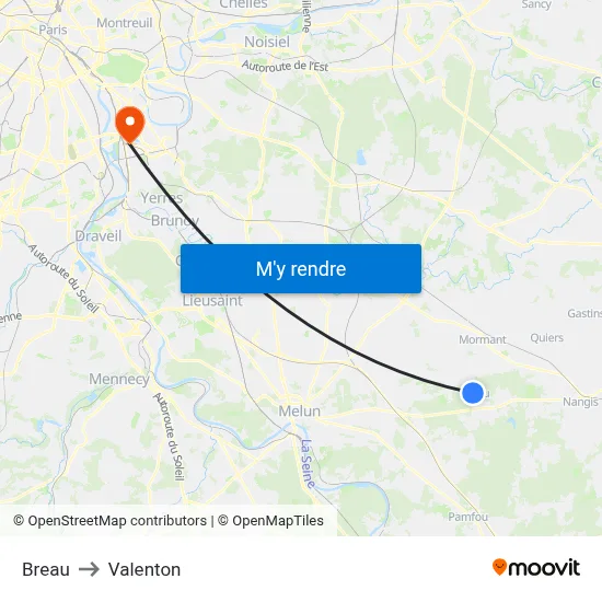 Breau to Valenton map