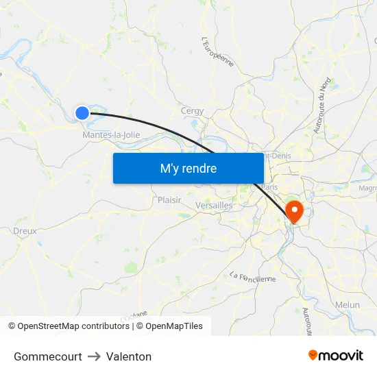 Gommecourt to Valenton map