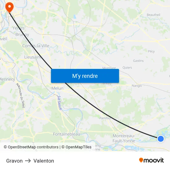 Gravon to Valenton map