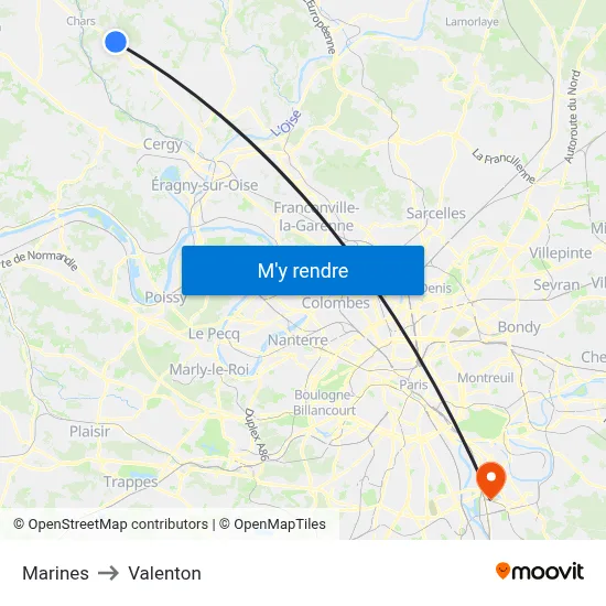 Marines to Valenton map