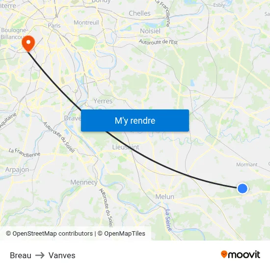 Breau to Vanves map