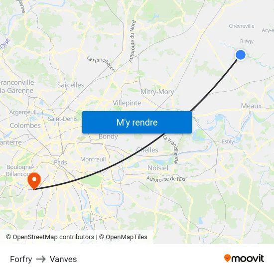 Forfry to Vanves map