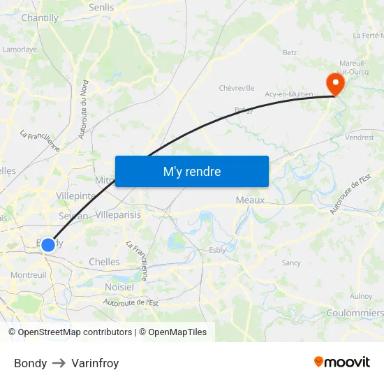 Bondy to Varinfroy map