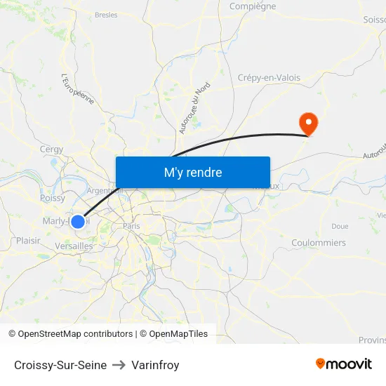 Croissy-Sur-Seine to Varinfroy map
