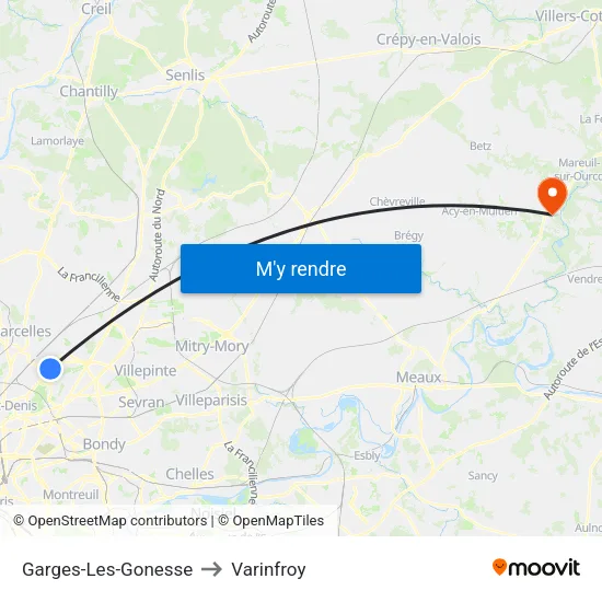 Garges-Les-Gonesse to Varinfroy map
