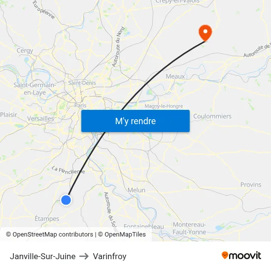 Janville-Sur-Juine to Varinfroy map