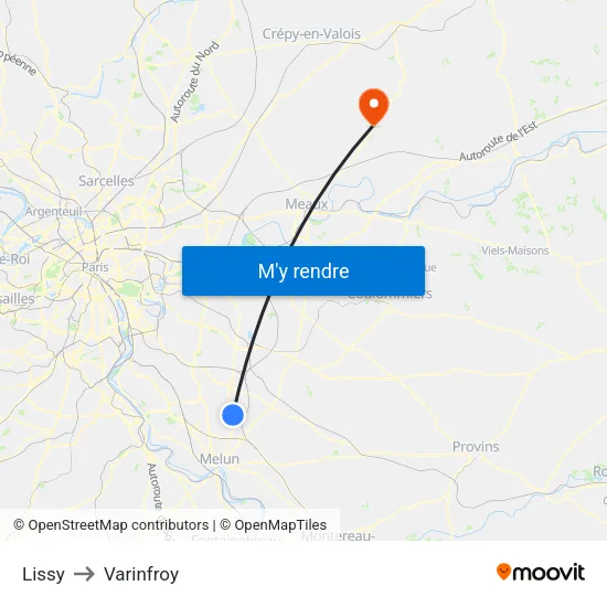 Lissy to Varinfroy map