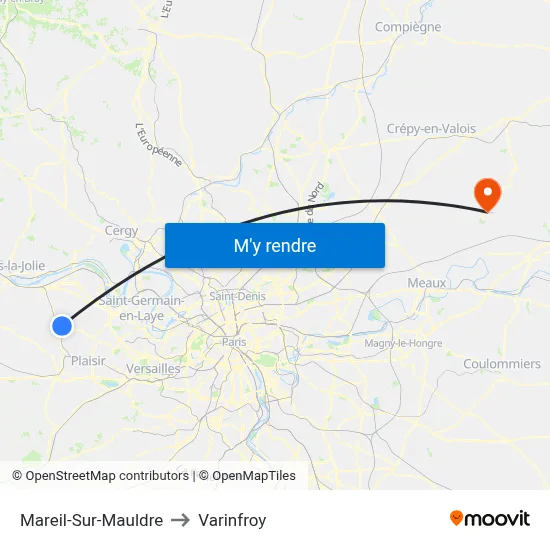 Mareil-Sur-Mauldre to Varinfroy map