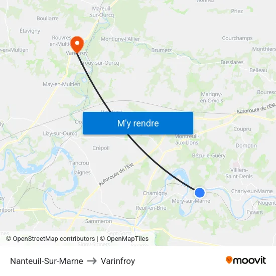 Nanteuil-Sur-Marne to Varinfroy map