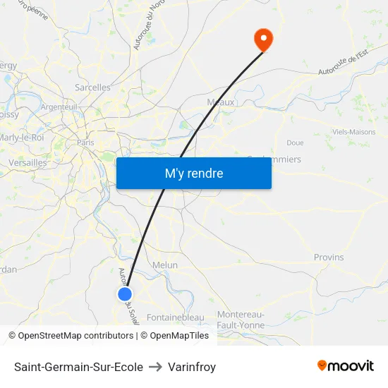 Saint-Germain-Sur-Ecole to Varinfroy map