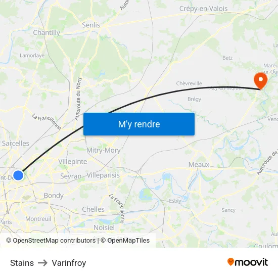 Stains to Varinfroy map
