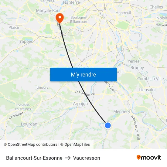 Ballancourt-Sur-Essonne to Vaucresson map